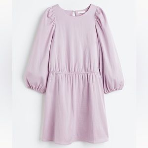 H&M Balloon-sleeved Crinkled Dress | Size - L | Color - Light Purple